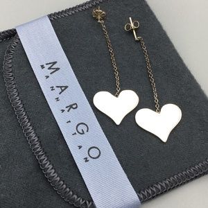 MARGO MANHATTAN Sterling Silver Heart Earrings - Solid Hearts